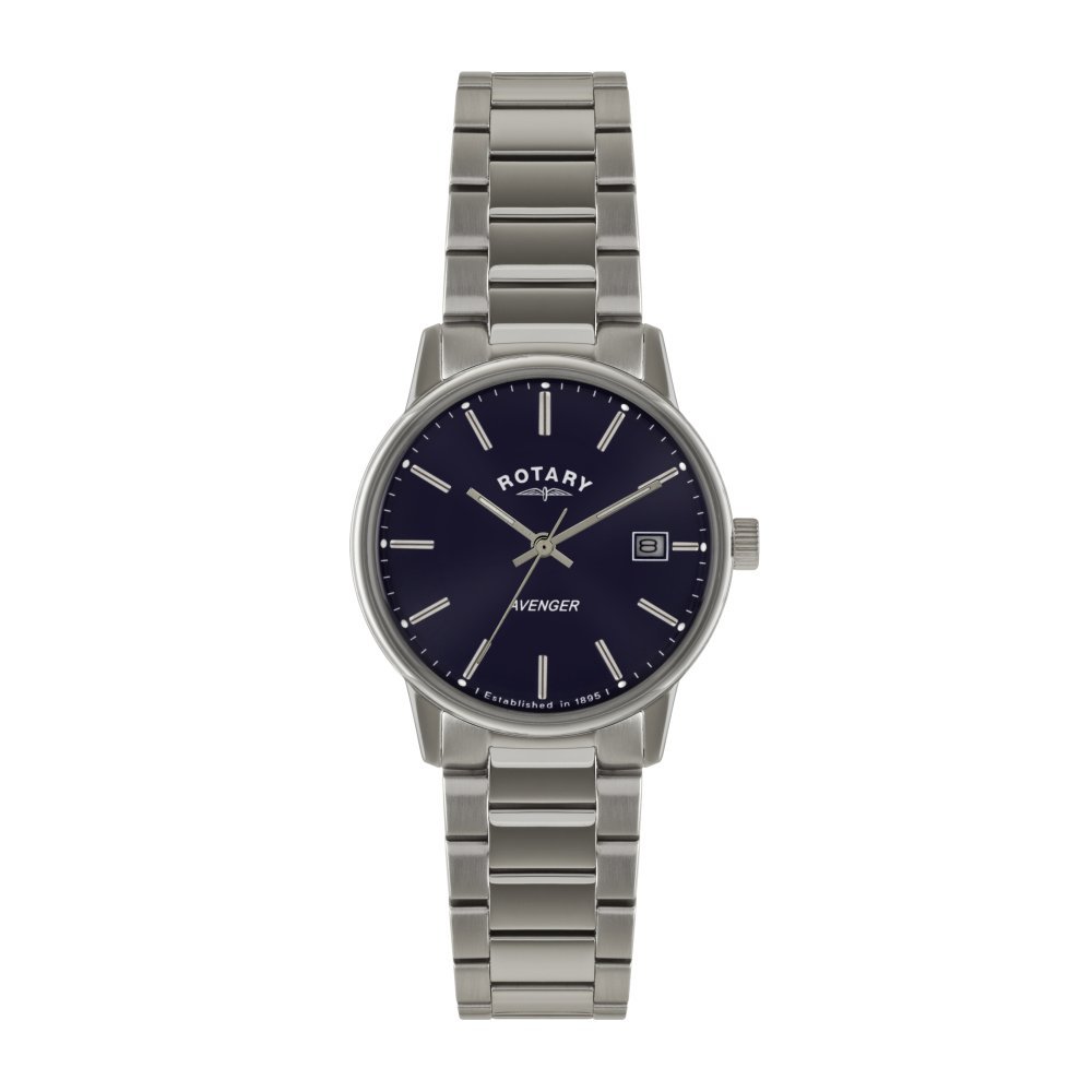 Rotary Avenger Men's Blue Dial Stainless Steel Watch GB02874/05