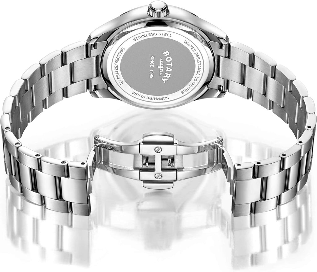 Rotary Gents Watch with Blue Dial and Stainless Steel Bracelet GB05092/53