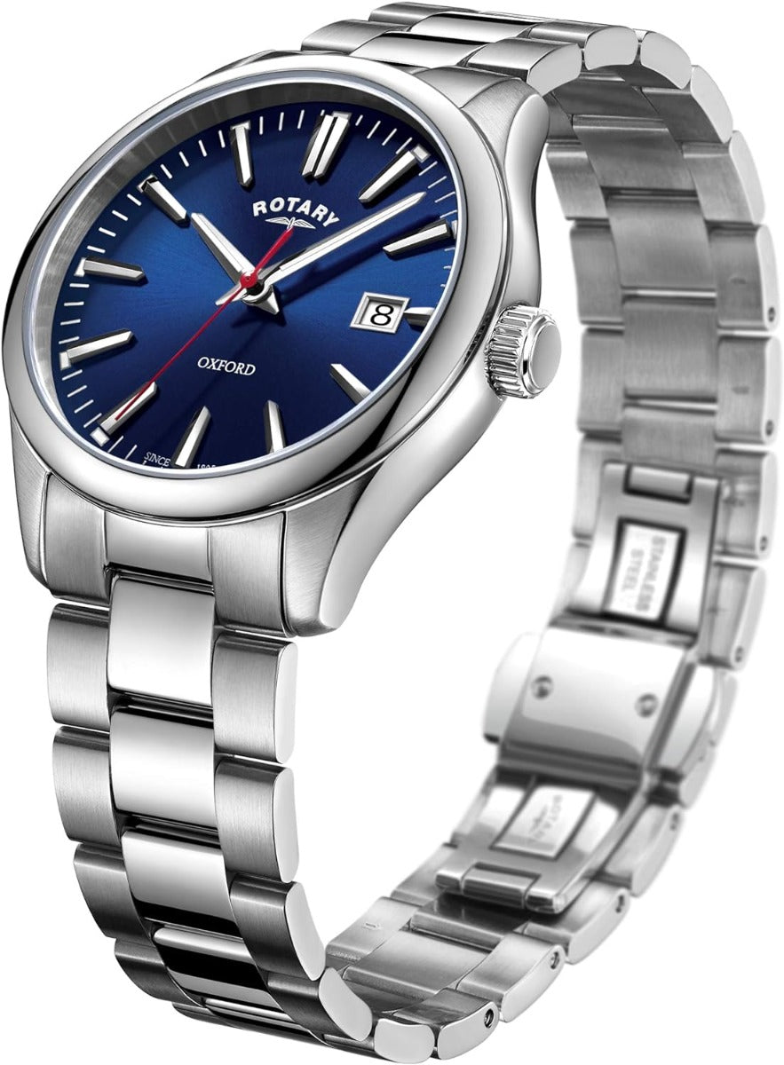 Rotary Gents Watch with Blue Dial and Stainless Steel Bracelet GB05092/53