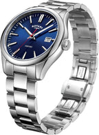 Rotary Gents Watch with Blue Dial and Stainless Steel Bracelet GB05092/53