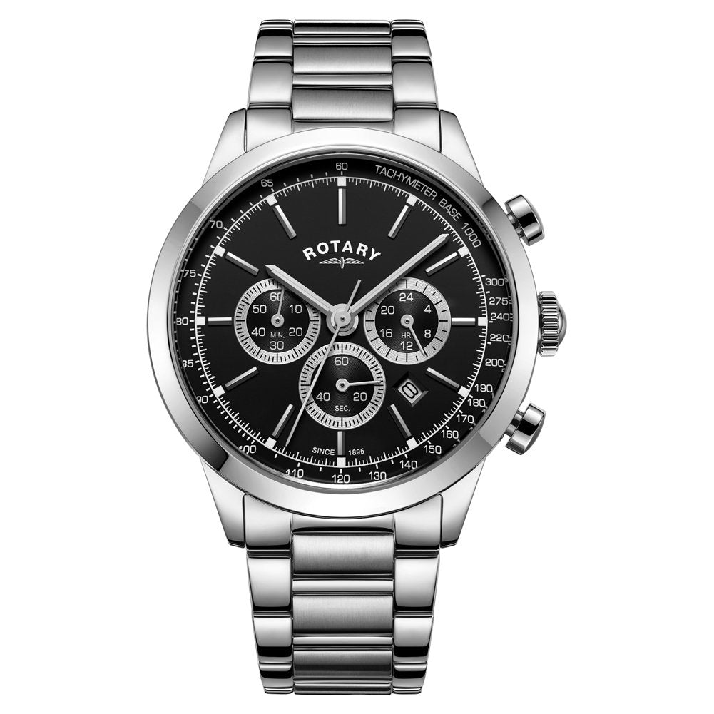 Rotary Mens Cambridge Chronograph Dial Stainless Steel Strap Watch GB05253/04