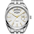 Rotary Gents Henley Stainless Steel White Dial Analogue Wrist Watch GB05290/70