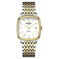 Rotary Mens Windsor Watch with Two Tone Bracelet and White Dial GB05306/01