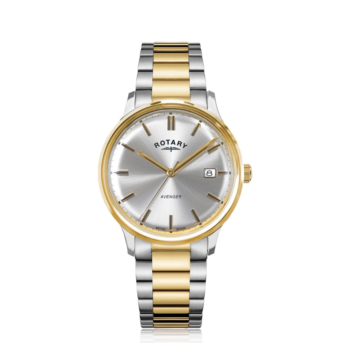 Rotary Avenger Mens Gold Stainless Steel Bracelet Watch GB05401/06