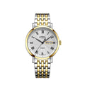 Rotary Mens Windsor Watch with Silver Sunray Dial and Two Tone Bracelet GB05421/01