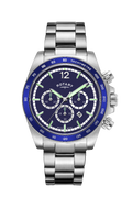Rotary Mens Henley Chronograph Watch with Blue Dial & Silver Bracelet GB05440/05