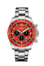 Rotary Mens Henley Chronograph Watch with Black Dial & Silver Bracelet GB05440/72