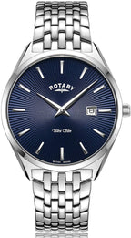 Olwg Arddwrn Dur Di-staen Wltraslim i Ddynion gan Rotary GB08010/05