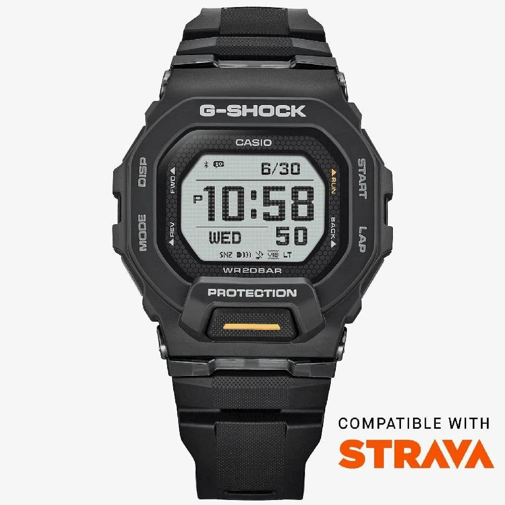 Casio G-Shock Mens Analogue-Digital Watch with Black Dial and Black Strap GBD-200-1A1ER