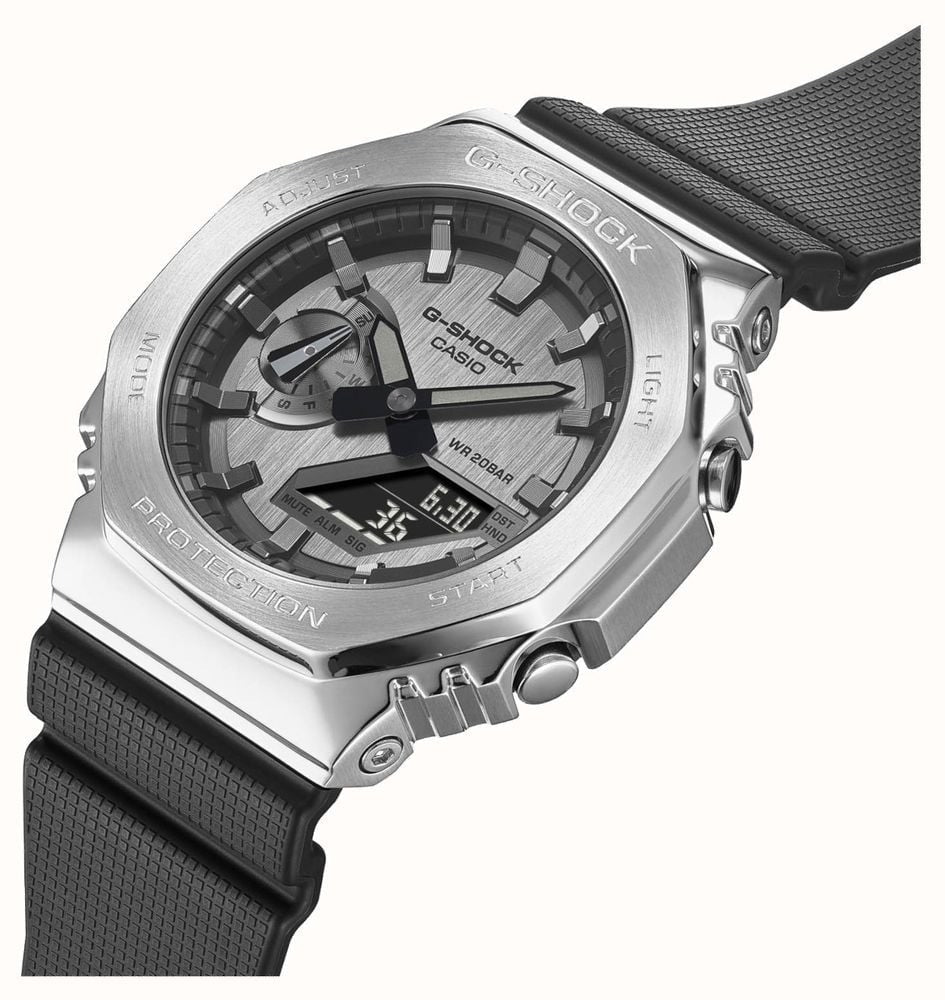 Casio G-Shock Mens Analogue-Digital Watch with Grey Dial and Black Strap GM-2100-1AER