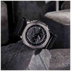 Casio G-Shock Mens Analogue-Digital Watch with Grey Dial and Black Strap GM-2100-1AER