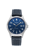 Rotary Mens Pilot Watch with Blue Dial GS00473/52