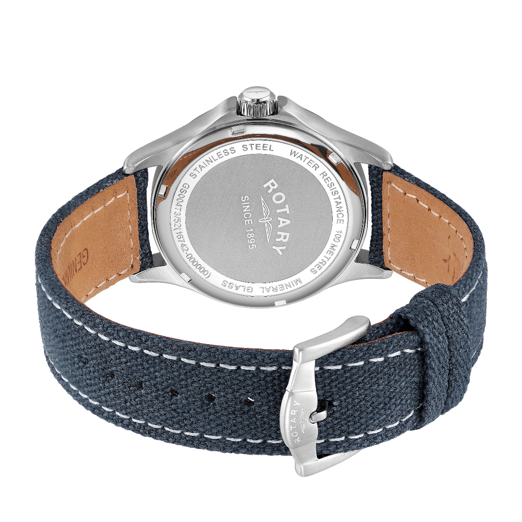 Rotary Mens Pilot Watch with Blue Dial GS00473/52