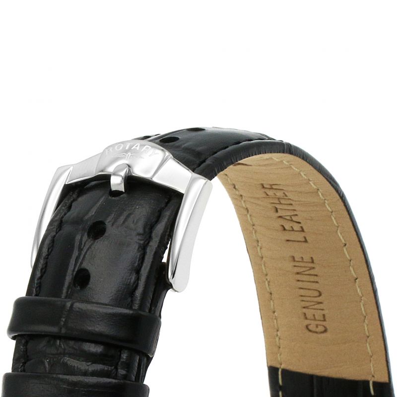 Rotary Greenwich Mens Automatic Watch With With Black Dial and Black Strap GS02940/30