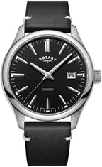 Rotary Oxford Mens Watch with Black Dial and Black Strap GS05092/04