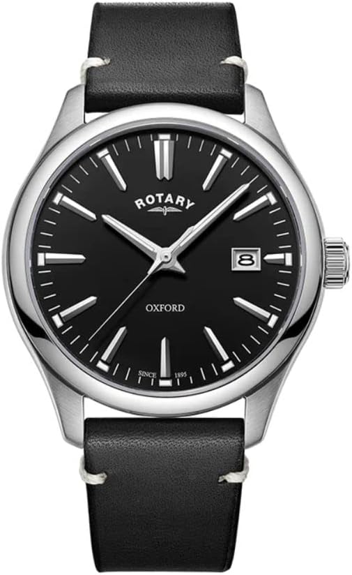 Rotary Oxford Mens Watch with Black Dial and Black Strap GS05092/04