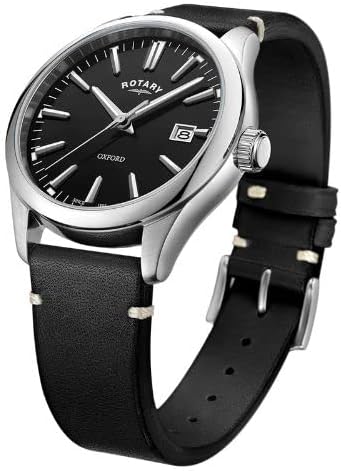 Rotary Oxford Mens Watch with Black Dial and Black Strap GS05092/04
