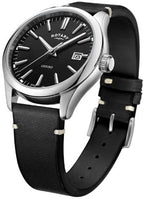 Rotary Oxford Mens Watch with Black Dial and Black Strap GS05092/04