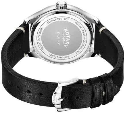 Rotary Oxford Mens Watch with Black Dial and Black Strap GS05092/04