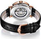 Rotary Mens Automatic Watch with Black Dial and Black Leather Strap GS05354/04