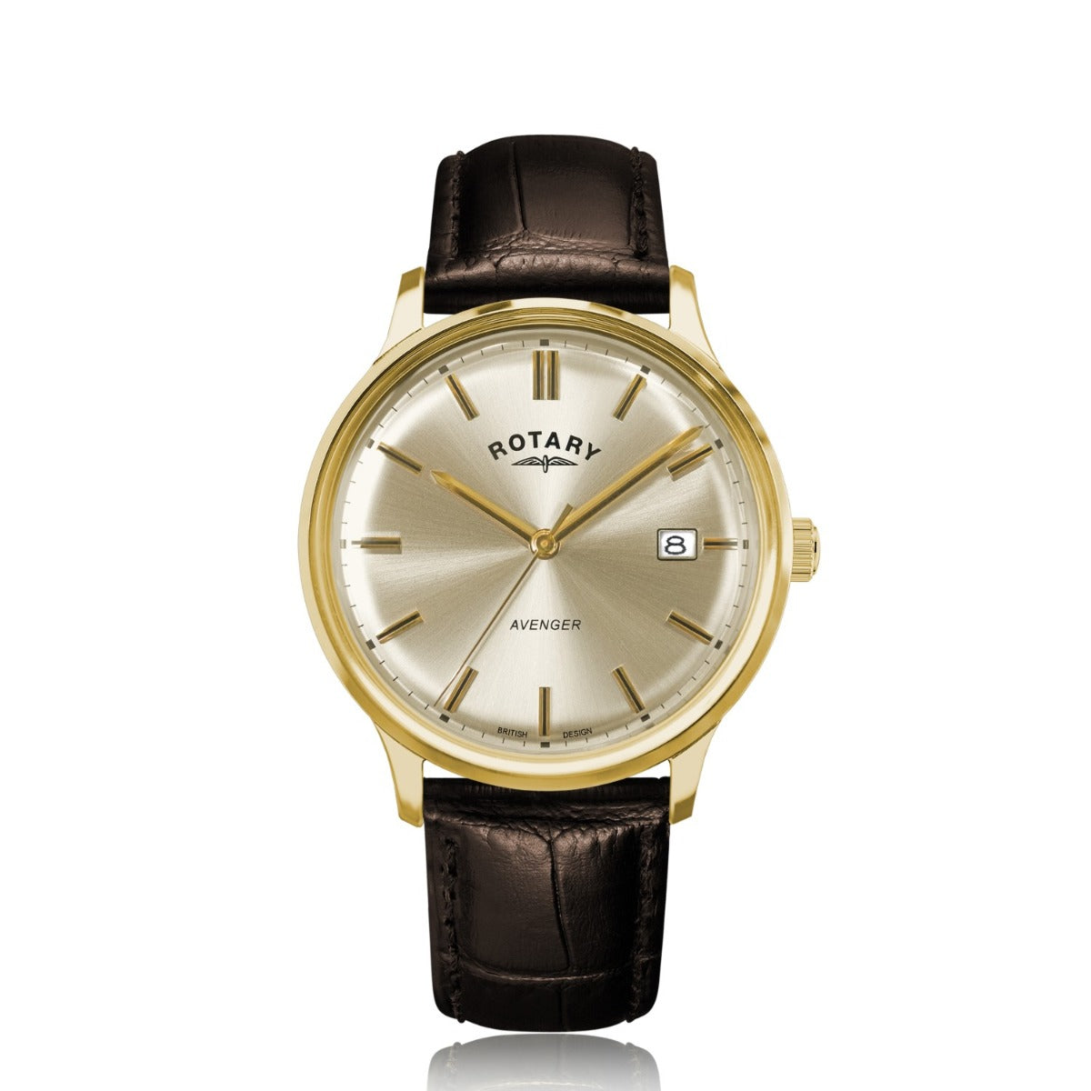 Rotary Avenger Mens Brown Leather Strap Watch GS05403/03