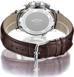 Rotary Men's Chronograph Watch with Black Dial and Brown Strap GS03351/19