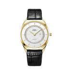 Rotary Ultraslim Men's Champagne Collection Watch with White Dial and Black Strap GS08007/02