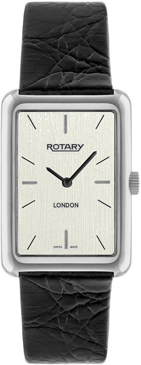 Rotary Men's Watch with White Dial and Black Strap GS90989/32