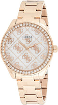 Guess Ladies Sugar Watch with White Dial and Rose Gold Bracelet GW0001L3