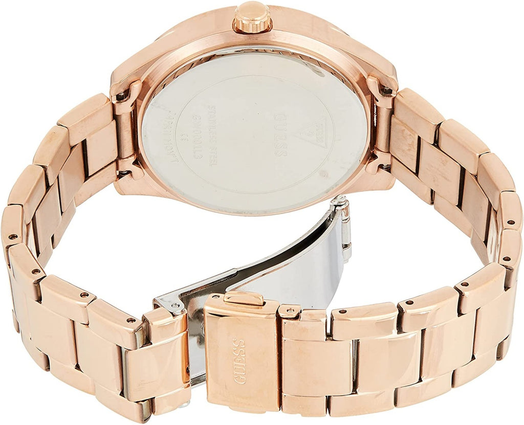 Guess Ladies Sugar Watch with White Dial and Rose Gold Bracelet GW0001L3