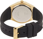 Guess Cosmo Ladies Watch with Gold Dial and Black Silicone Strap GW0034L1