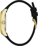 Guess Clarity Ladies Watch with Black Silicone Strap and Stone Set Dial GW0109L1