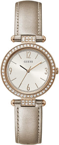 Guess Terrace Ladies Watch with Beige Strap and White Dial GW0116L1