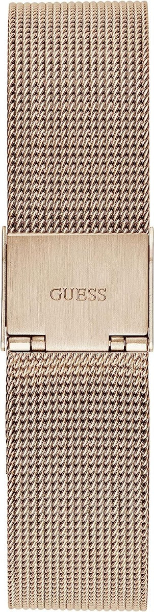 Gwylio Menywod Guess Nova gyda Deial Aur Rhosyn a Strap Milanese GW0243L3