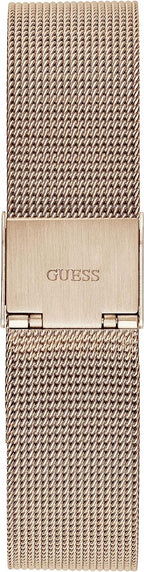 Gwylio Menywod Guess Nova gyda Deial Aur Rhosyn a Strap Milanese GW0243L3