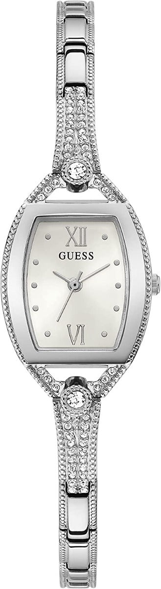 Guess Bella Ladies Watch with Stone Set Bracelet and Silver Dial GW0249L1