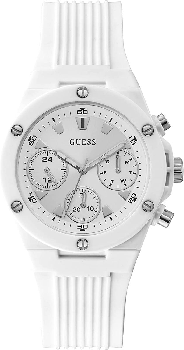 Guess Ladies Watch with White Dial and White Silicone Strap GW0255L1