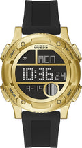 Guess Zip Mens Digital Watch with Black Silicone Strap GW0272G2