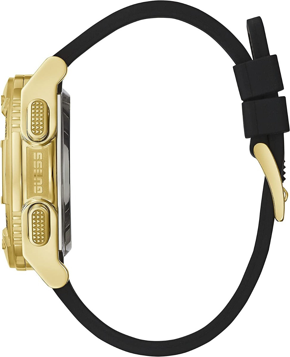 Guess Zip Mens Digital Watch with Black Silicone Strap GW0272G2