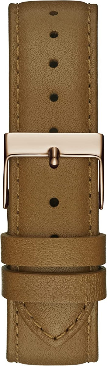 Guess Deco Ladies Watch with Silver Dial and Brown Leather Strap GW0309L3
