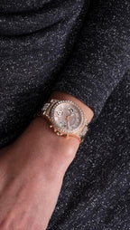 GUESS Ladies Watch with Glitz Dial and Rose Gold Bracelet GW0320L3