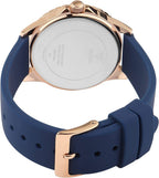 Guess Ladies Watch with Rose Gold and Blue Leather Strap GW0358L1