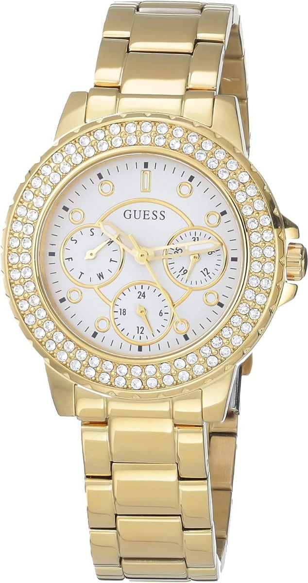 GUESS Ladies Watch with White Dial and Gold Bracelet GW0410L2
