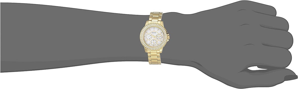 GUESS Ladies Watch with White Dial and Gold Bracelet GW0410L2