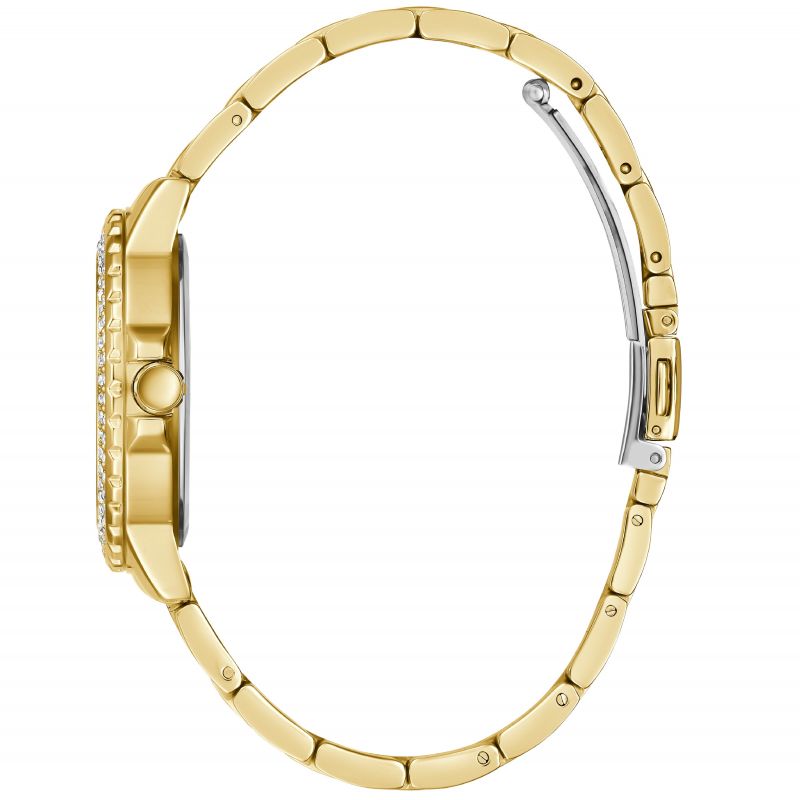 GUESS Ladies Watch with White Dial and Gold Bracelet GW0410L2