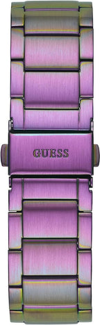 Guess Crown Jewel Ladies Watch with Purple Dial and Stainless Steel Bracelet GW0410L4