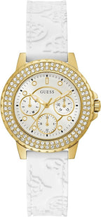Guess Ladies Watch with White Dial and White Strap GW0411L1