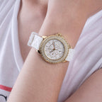 Guess Ladies Watch with White Dial and White Strap GW0411L1