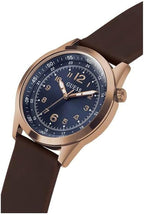GUESS Mens Watch with Blue Dial and Brown Strap GW0494G3