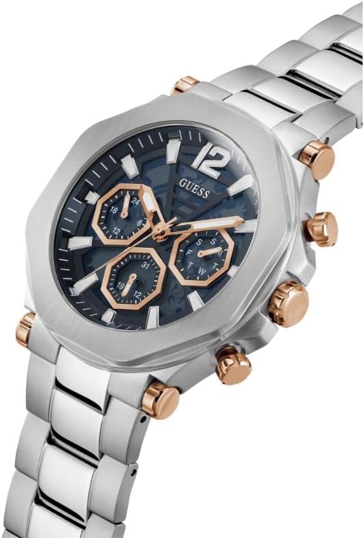 Guess Mens Watch with Navy Dial and Silver Bracelet GW0539G1